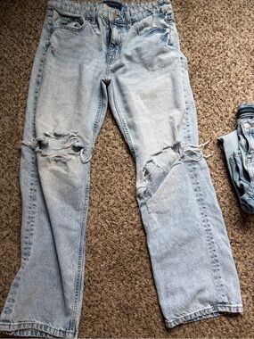 Aéropostale Light Blue Low Rise Baggy Jeans